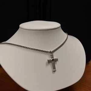 David Yurman Men’s Cross with black diamond